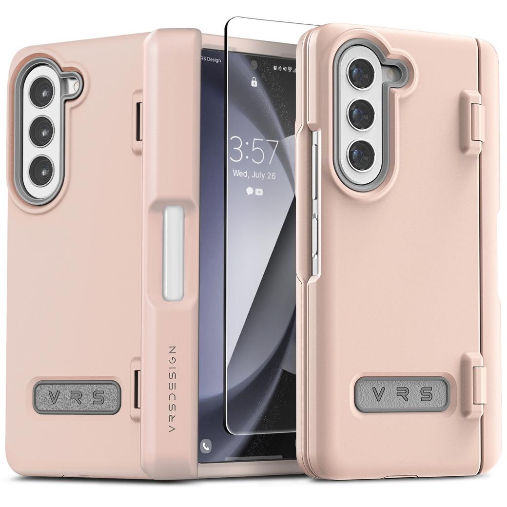 VRS รุ่น Terra Guard Modern S - เคส Galaxy Z Fold 5 - สี Pink Sand (แถมฟิล์มหน้าจอ)