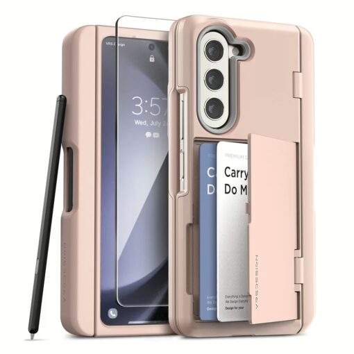 VRS รุ่น Terra Guard Modern Go S - เคส Galaxy Z Fold 5 - สี Pink Sand (แถมฟิล์มหน้าจอ)