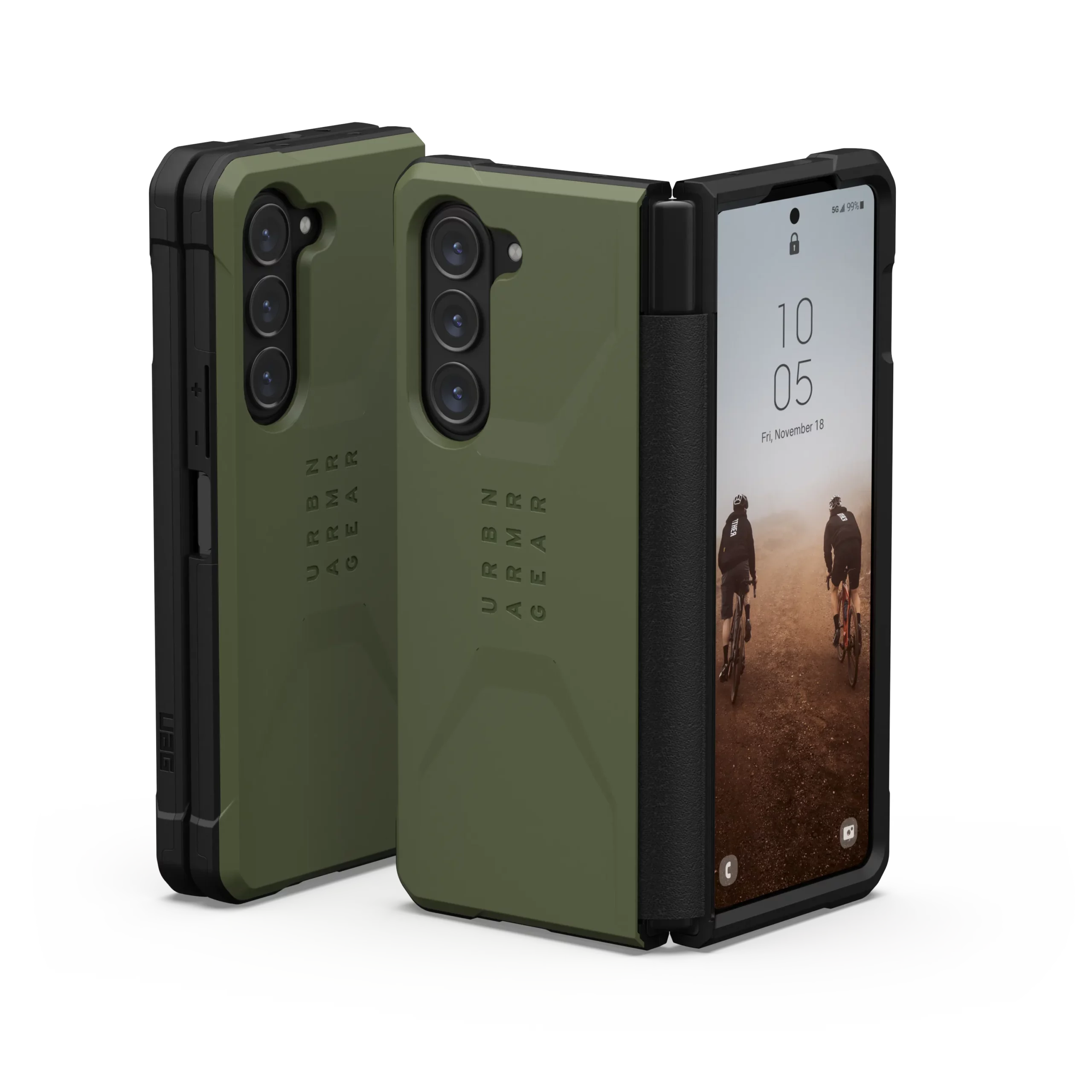 UAG รุ่น Civilian - เคส Galaxy Z Fold 5 - สี Oive Drab