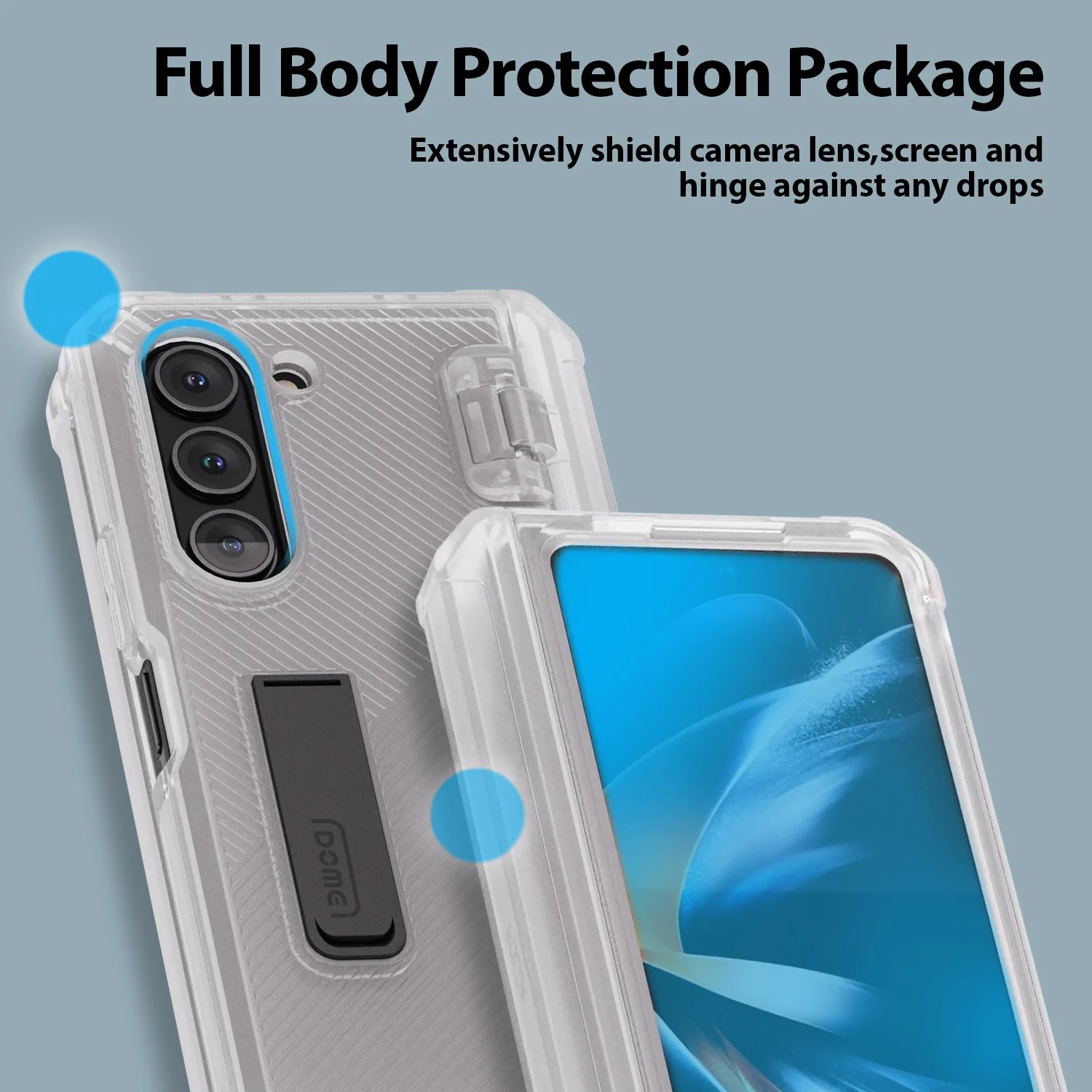 Whitestone รุ่น Escudo Armored - เคส Galaxy Z Fold 5 - สี Clear Frost