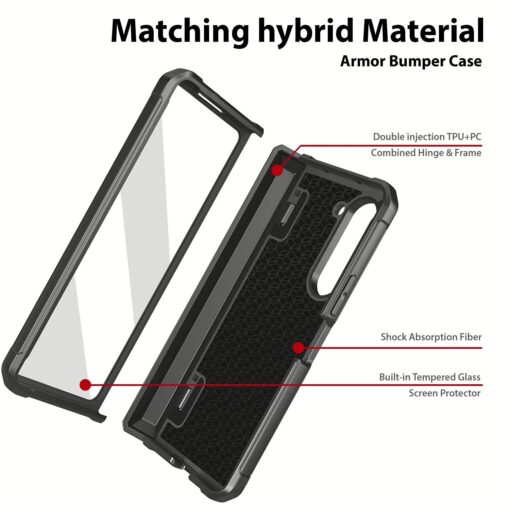 Whitestone รุ่น Escudo Armored - เคส Galaxy Z Fold 5 - สี Clear Frost - Image 6