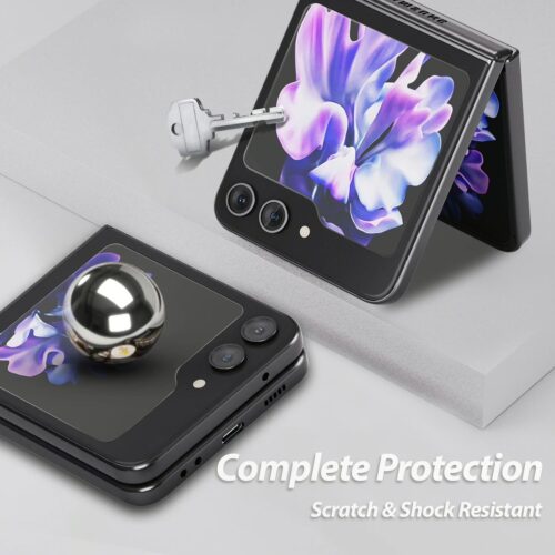 Whitestone รุ่น EZ (Clear) 2P - ฟิล์มกระจก Galaxy Z Flip 5 (ฟิล์ม2แผ่น) - Image 5