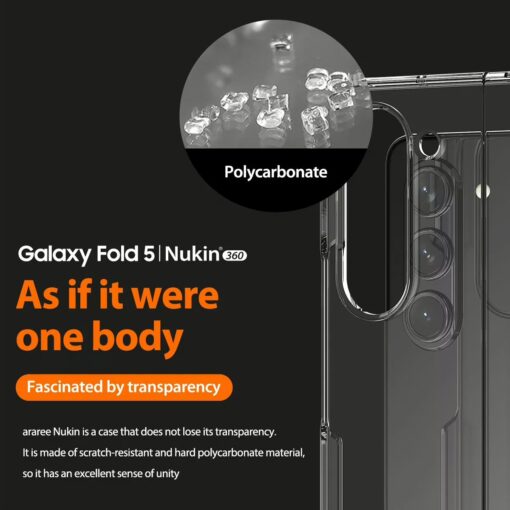 Araree รุ่น Nukin 360P - เคส Galaxy Z Fold 5 - สี Clear - Image 8