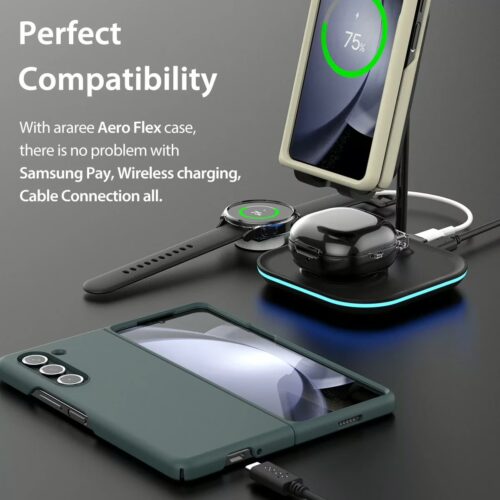 Araree รุ่น Aero Flex - เคส Galaxy Z Fold 5 - สี Cream - Image 9