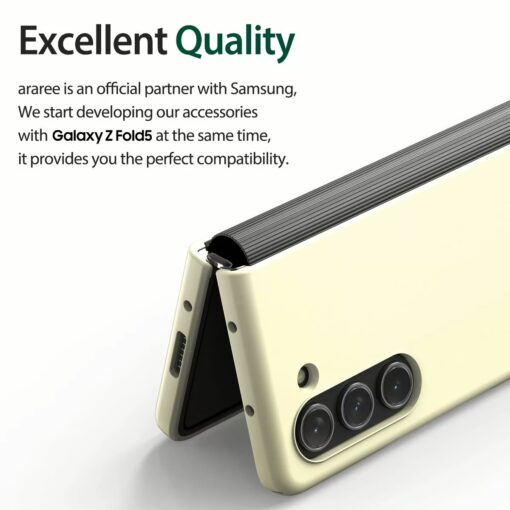 Araree รุ่น Aero Flex - เคส Galaxy Z Fold 5 - สี Cream - Image 11