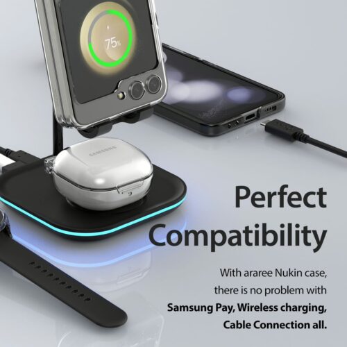 Araree รุ่น Nukin - เคส Galaxy Z Flip 5 - สี Clear Matt - Image 13