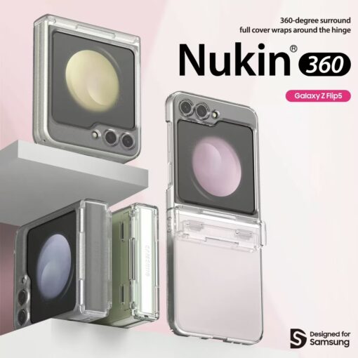 Araree รุ่น Nukin 360 - เคส Galaxy Z Flip 5 - สี Clear Matt - Image 2