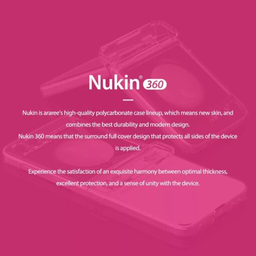 Araree รุ่น Nukin 360 - เคส Galaxy Z Flip 5 - สี Clear Matt - Image 6