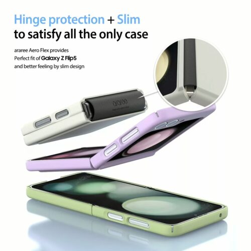 Araree รุ่น Aero Flex - เคส Galaxy Z Flip 5 - สี Lavender - Image 4