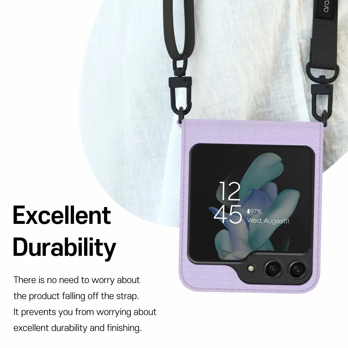 Araree รุ่น Canvas Diary - เคส Galaxy Z Flip 5 - สี Purple