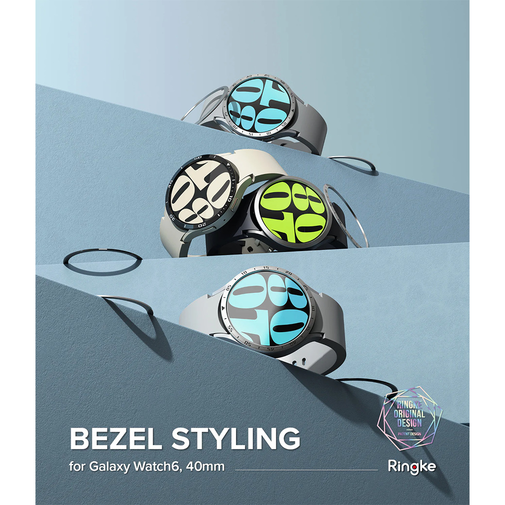 Ringke รุ่น Bezel Styling - ขอบหน้าปัด Galaxy Watch 6 (40mm) - Stainless Steel - สีเงิน