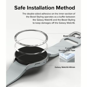 Ringke รุ่น Bezel Styling - ขอบหน้าปัด Galaxy Watch 6 (40mm) - Stainless Steel - สีเงิน 16 Ringke รุ่น Bezel Styling - ขอบหน้าปัด Galaxy Watch 6 (40mm) - Stainless Steel - สีเงิน