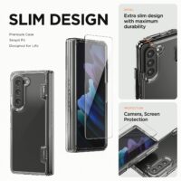 VRS รุ่น Simpli Fit - เคส Galaxy Z Fold 5 - สี Clear (แถมฟิล์มหน้าจอ)