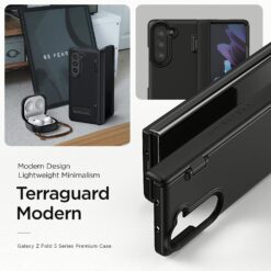 VRS รุ่น Terra Guard Modern - เคส Galaxy Z Fold 5 - สี Matte Black (แถมฟิล์มหน้าจอ)