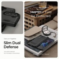 VRS รุ่น Terra Guard Modern - เคส Galaxy Z Fold 5 - สี Matte Black (แถมฟิล์มหน้าจอ)