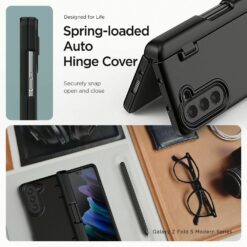 VRS รุ่น Terra Guard Modern S - เคส Galaxy Z Fold 5 - สี Matte Black (แถมฟิล์มหน้าจอ)