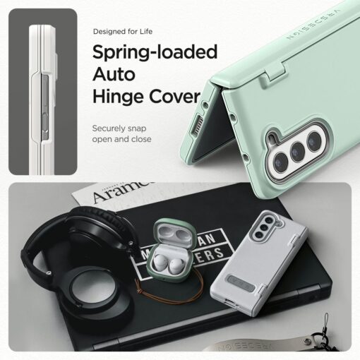 VRS รุ่น Terra Guard Modern - เคส Galaxy Z Fold 5 - สี Marine Green (แถมฟิล์มหน้าจอ) - Image 6