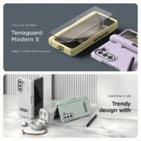VRS รุ่น Terra Guard Modern S - เคส Galaxy Z Fold 5 - สี Pink Sand (แถมฟิล์มหน้าจอ)
