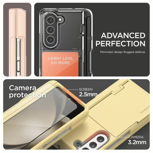 VRS รุ่น Terra Guard Modern Go S - เคส Galaxy Z Fold 5 - สี Pink Sand (แถมฟิล์มหน้าจอ) - Image 3