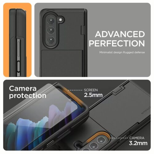 VRS รุ่น Terra Guard Modern Go - เคส Galaxy Z Fold 5 - สี Matte Black (แถมฟิล์มหน้าจอ) - Image 3