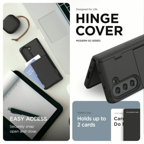 VRS รุ่น Terra Guard Modern Go - เคส Galaxy Z Fold 5 - สี Matte Black (แถมฟิล์มหน้าจอ) - Image 4