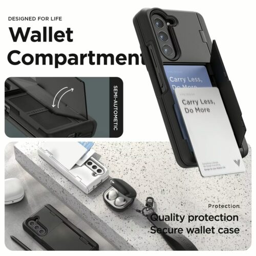 VRS รุ่น Terra Guard Modern Go S - เคส Galaxy Z Fold 5 - สี Matte Black (แถมฟิล์มหน้าจอ) - Image 2