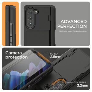 VRS รุ่น Terra Guard Modern Go S - เคส Galaxy Z Fold 5 - สี Matte Black (แถมฟิล์มหน้าจอ)