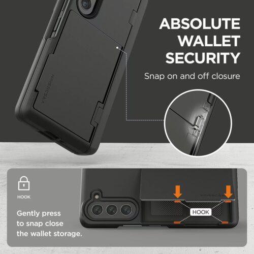 VRS รุ่น Terra Guard Modern Go S - เคส Galaxy Z Fold 5 - สี Matte Black (แถมฟิล์มหน้าจอ) - Image 6