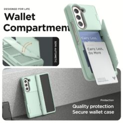 VRS รุ่น Terra Guard Modern Go - เคส Galaxy Z Fold 5 - สี Marine Green (แถมฟิล์มหน้าจอ)