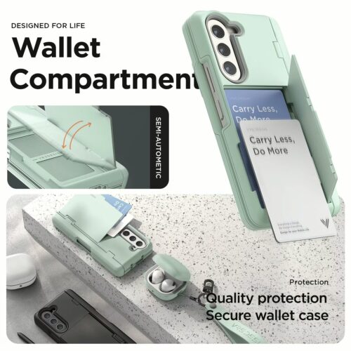 VRS รุ่น Terra Guard Modern Go S - เคส Galaxy Z Fold 5 - สี Marine Green (แถมฟิล์มหน้าจอ) - Image 2