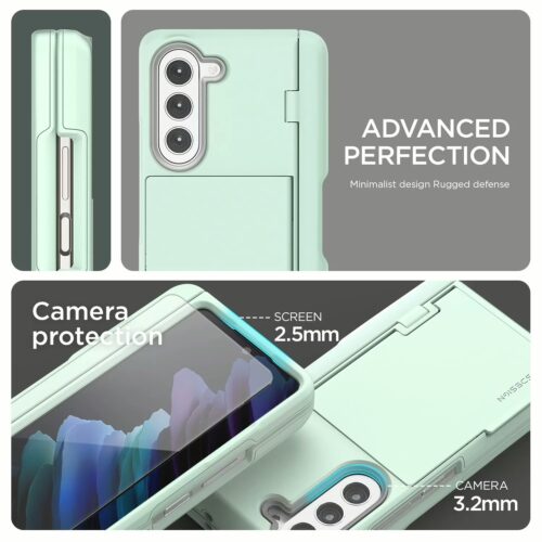 VRS รุ่น Terra Guard Modern Go S - เคส Galaxy Z Fold 5 - สี Marine Green (แถมฟิล์มหน้าจอ) - Image 3