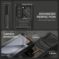 VRS รุ่น Terra Guard Ultimate Go - เคส Galaxy Z Fold 5 - สี Matte Black (แถมฟิล์มหน้าจอ)