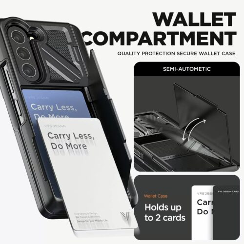 VRS รุ่น Terra Guard Ultimate Go S - เคส Galaxy Z Fold 5 - สี Matte Black (แถมฟิล์มหน้าจอ) - Image 4