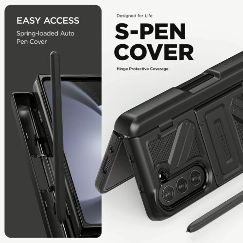 VRS รุ่น Terra Guard Ultimate Go S - เคส Galaxy Z Fold 5 - สี Matte Black (แถมฟิล์มหน้าจอ) - Image 6