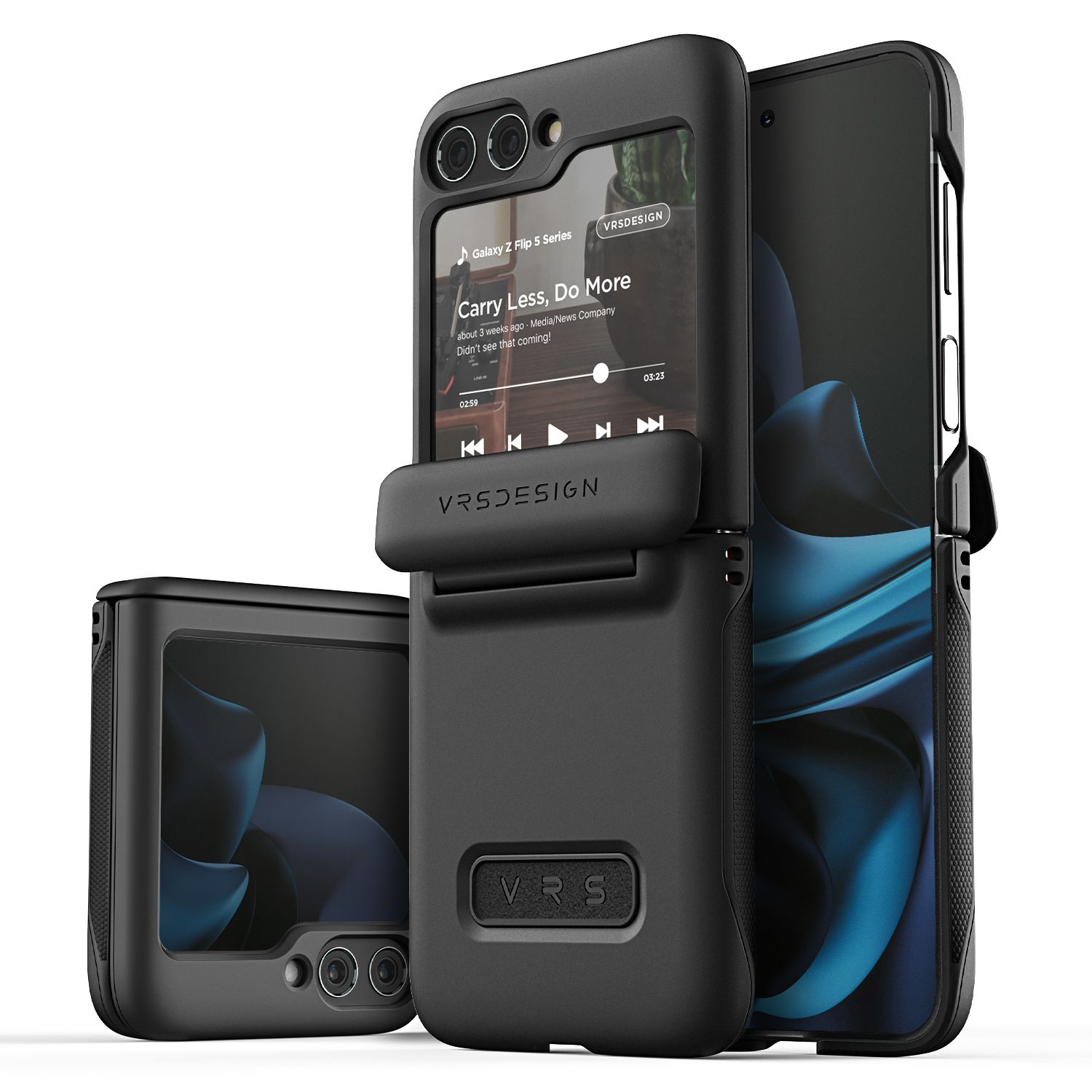 VRS รุ่น Terra Guard Modern - เคส Galaxy Z Flip 5 - สี Matte Black