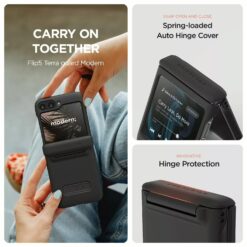 VRS รุ่น Terra Guard Modern - เคส Galaxy Z Flip 5 - สี Matte Black