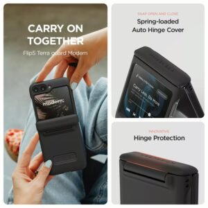 VRS รุ่น Terra Guard Modern - เคส Galaxy Z Flip 5 - สี Matte Black