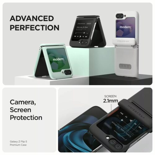 VRS รุ่น Terra Guard Modern - เคส Galaxy Z Flip 5 - สี Matte Black - Image 4