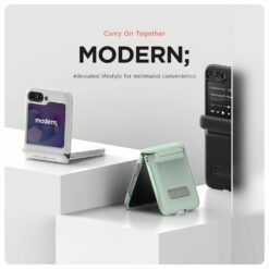VRS รุ่น Terra Guard Modern - เคส Galaxy Z Flip 5 - สี Matte Black