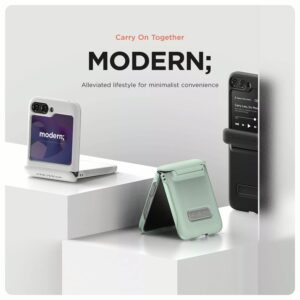 VRS รุ่น Terra Guard Modern - เคส Galaxy Z Flip 5 - สี Matte Black