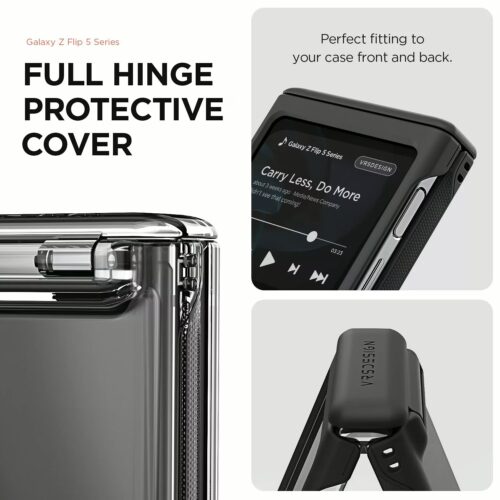 VRS รุ่น Terra Guard Modern - เคส Galaxy Z Flip 5 - สี Matte Black - Image 8