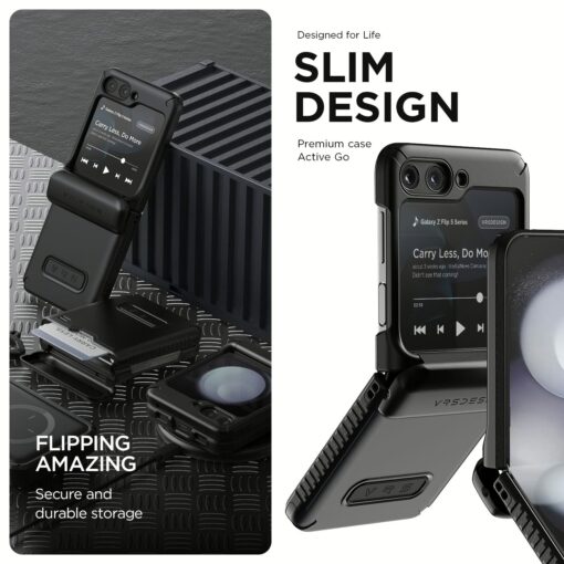 VRS รุ่น Terra Guard Active Go - เคส Galaxy Z Flip 5 - สี Matt Black - Image 5