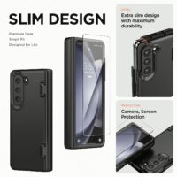 VRS รุ่น Simpli Fit - เคส Galaxy Z Fold 5 - สี Black (แถมฟิล์มหน้าจอ)