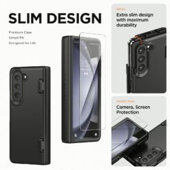 VRS รุ่น Simpli Fit - เคส Galaxy Z Fold 5 - สี Black (แถมฟิล์มหน้าจอ)