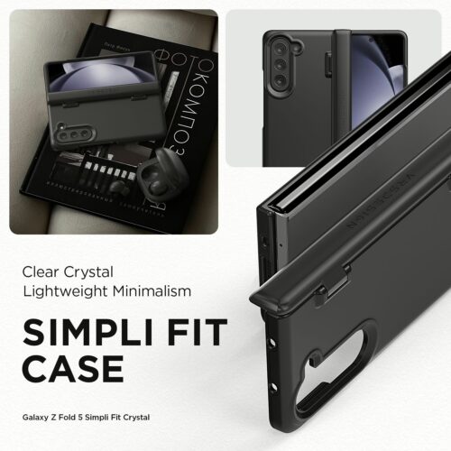 VRS รุ่น Simpli Fit - เคส Galaxy Z Fold 5 - สี Black (แถมฟิล์มหน้าจอ) - Image 4
