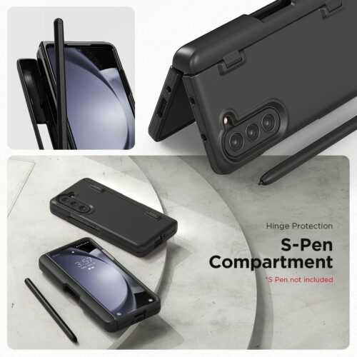 VRS รุ่น Simpli Fit S - เคส Galaxy Z Fold 5 - สี Black (แถมฟิล์มหน้าจอ) - Image 5