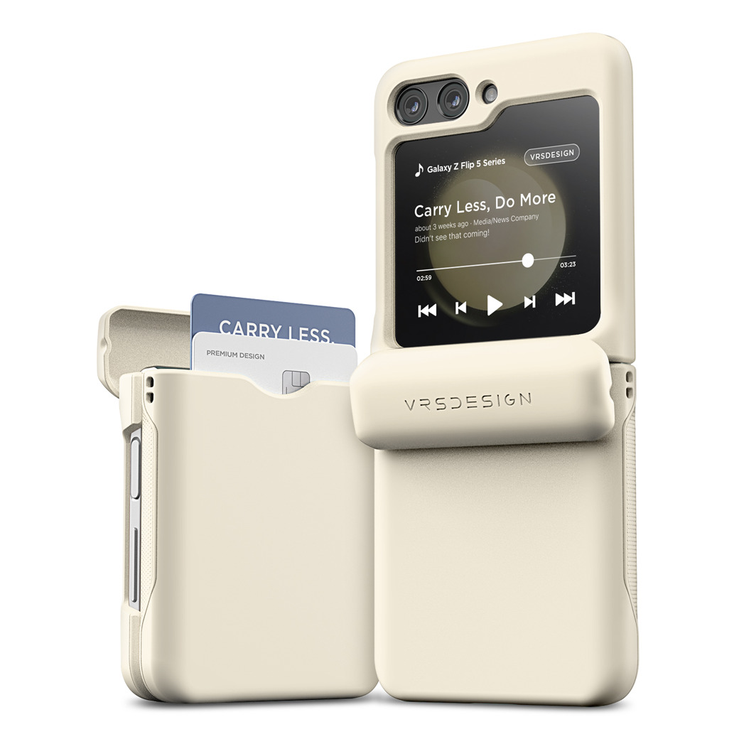 VRS รุ่น Terra Guard Modern Go - เคส Galaxy Z Flip 5 - สี Cream