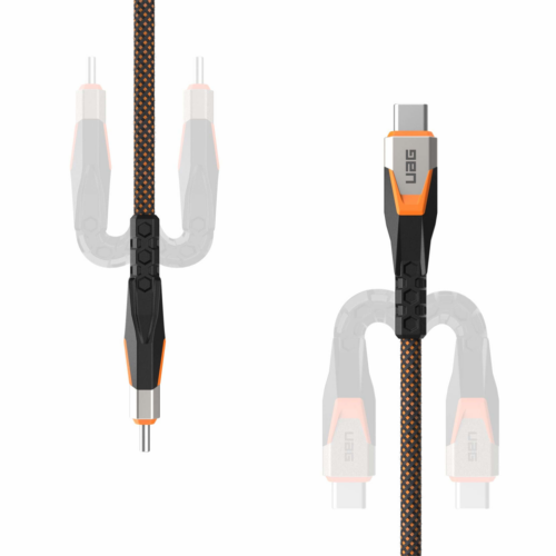 UAG รุ่น SRGE Ultra สายชาร์จไว 240W 20GBPS USB-C to USB-C 3.2 Cable ความยาว 0.75 เมตร - สี Black/Orange
