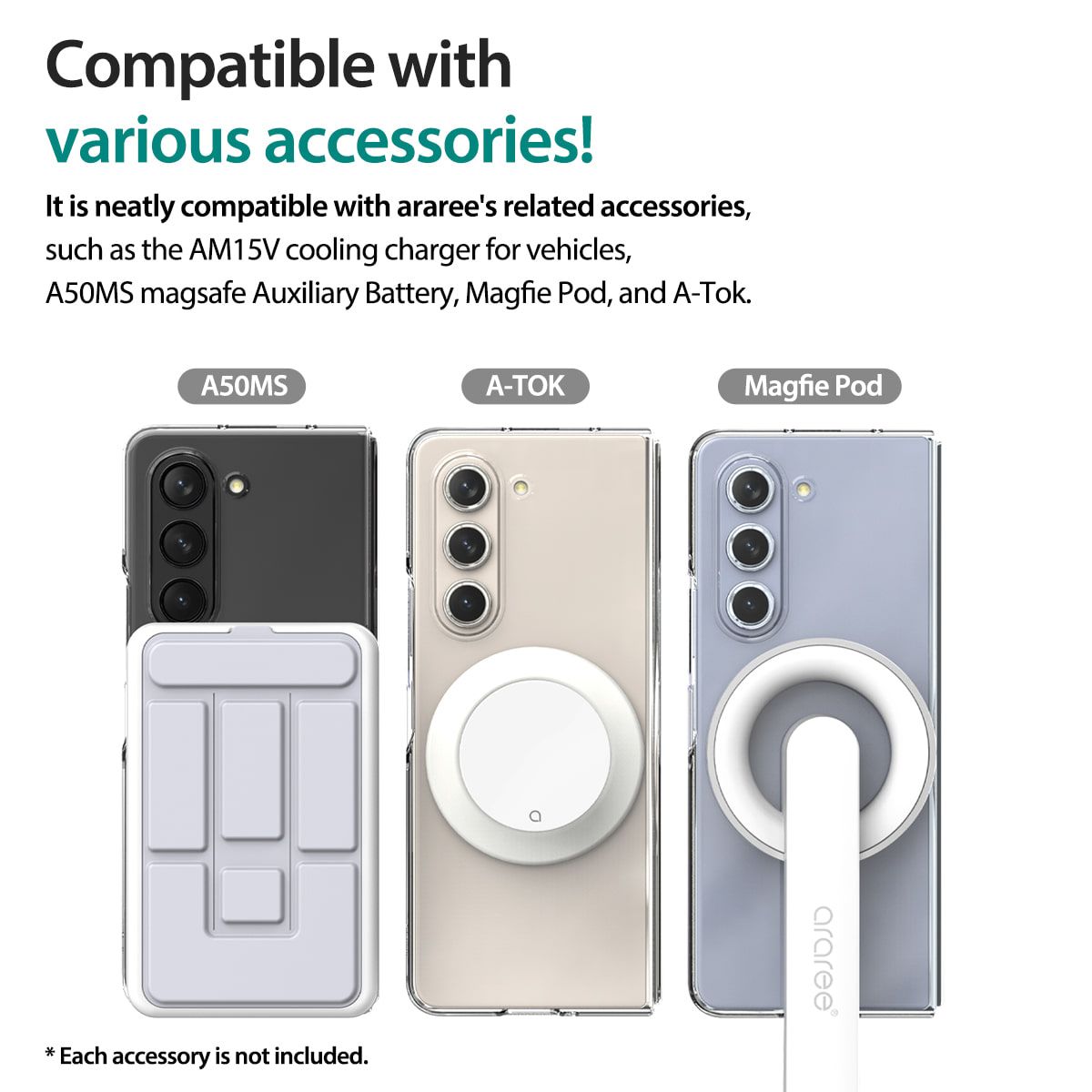 Araree รุ่น Nukin M - เคส Galaxy Z Fold 5 - สี Clear