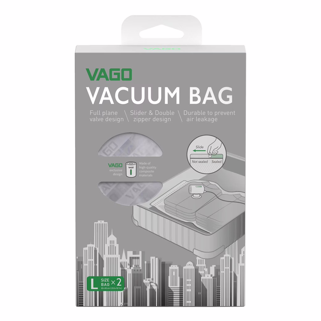 ถุงสูญญากาศ VAGO รุ่น Z Bag Set - Size L (แพ็ค2ถุง)